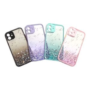 Carcasa iphone 12 glitter proteccion camara