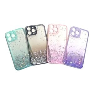 Carcasa iphone 13 pro max glitter proteccion camara