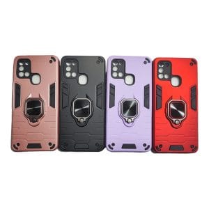 Carcasa samsung a21s anillo army