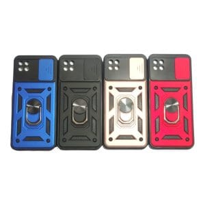 Carcasa samsung a22 5g anillo antigolpe cubre camara