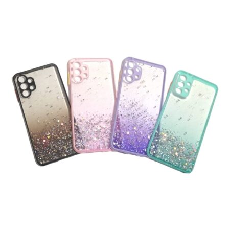 Carcasa samsung a32 4g glitter proteccion camara