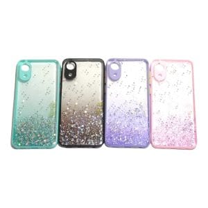 Carcasa samsung a03 core glitter proteccion camara