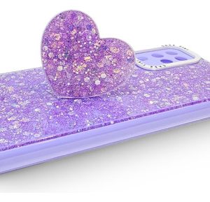 Carcasa para samsung a12 glitter incluye pop socket - vista 2