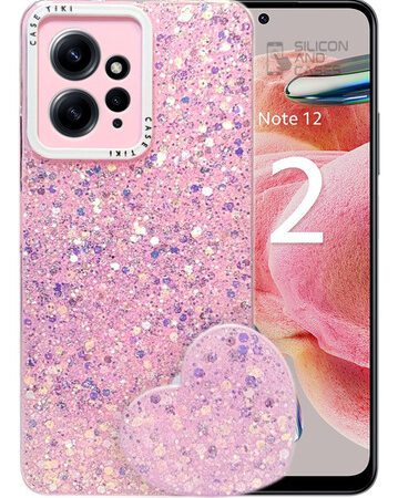 Carcasa para xiaomi redmi note 12 4g glitter con pop socket