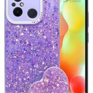Carcasa para xiaomi redmi 12c glitter incluye pop socket