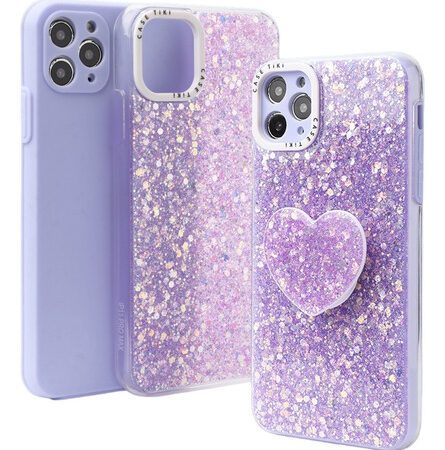Carcasa para samsung a04 glitter incluye pop socket