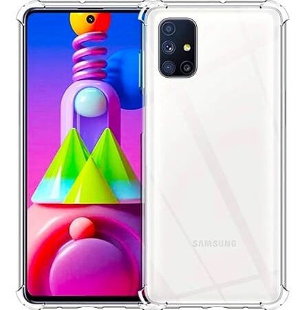 Carcasa compatible samsung m51 transparente antigolpe