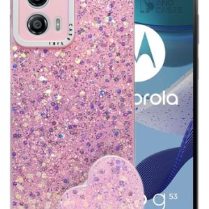 Carcasa para motorola g53 glitter incluye pop socket