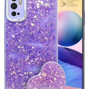 Carcasa para xiaomi redmi note 10 5g glitter con pop socket
