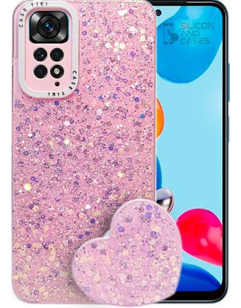 Carcasa para xiaomi redmi note 11/11s glitter con pop socket