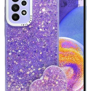 Carcasa para samsung a23 glitter incluye pop socket