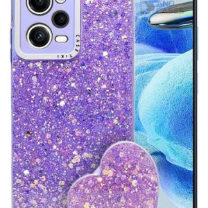 Carcasa para xiaomi redmi note 12 pro 5g glitter pop socket