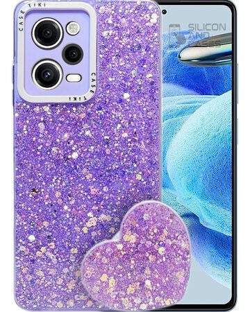 Carcasa para xiaomi redmi note 12 pro 5g glitter pop socket