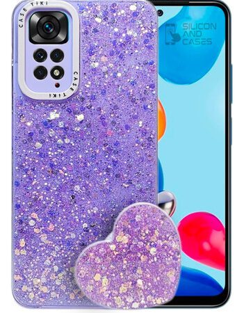 Carcasa para xiaomi redmi note 11 pro 5g glitter pop socket