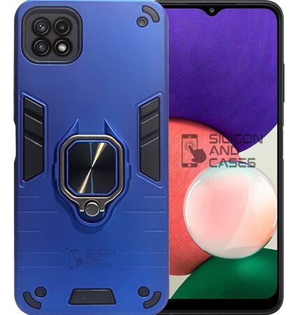 Carcasa para samsung a22 5g anillo antigolpe doble colores