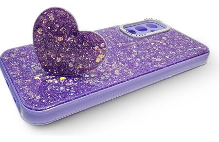 Carcasa para samsung a24 glitter incluye pop socket - vista 2