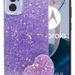 Carcasa para motorola e22i glitter incluye pop socket