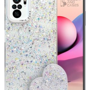 Carcasa para xiaomi redmi note 10/10s glitter con pop socket