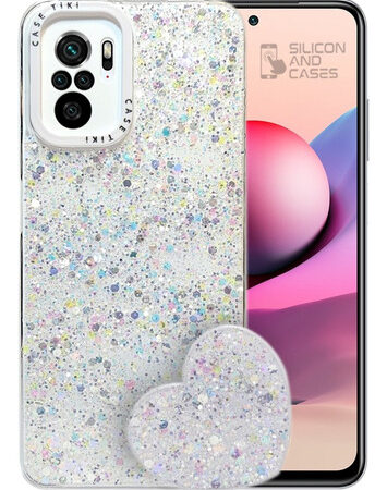Carcasa para xiaomi redmi note 10/10s glitter con pop socket