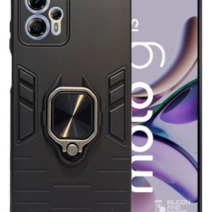 Carcasa motorola g13 antigolpe con anillo protector camara