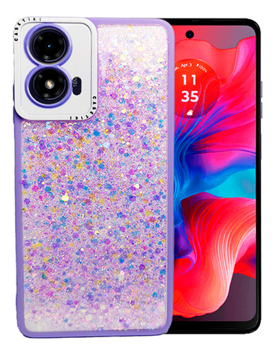 D_643596-MLC85365451313_052025-O.jpg Carcasa para motorola g04 glitter incluye pop socket - vista 2