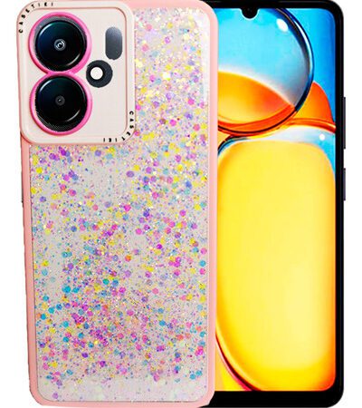 Carcasa para xiaomi redmi note 14 glitter incluye pop socket - vista 12