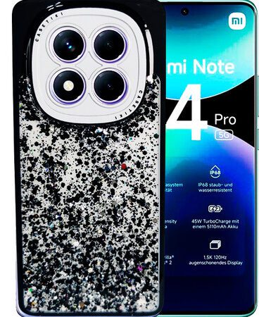 Carcasa para xiaomi redmi note 14 pro glitter con pop socket - vista 2