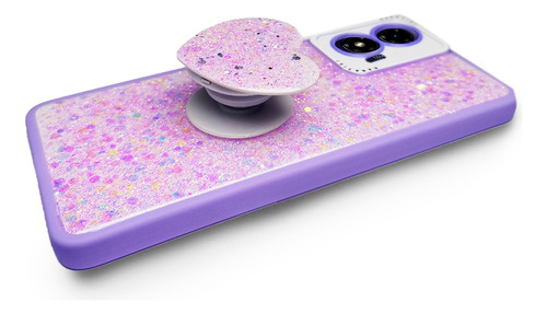 D_884449-MLC85365510245_052025-O.jpg Carcasa para motorola g04 glitter incluye pop socket - vista 3
