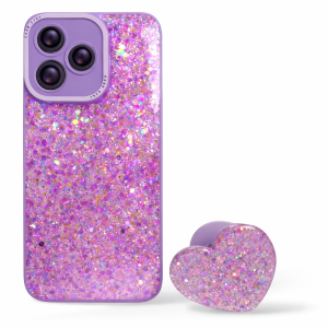 Carcasa para honor 400 lite glitter brillo con pop socket - vista 2