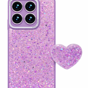 Carcasa para motorola g56 glitter brillo incluye pop socket
