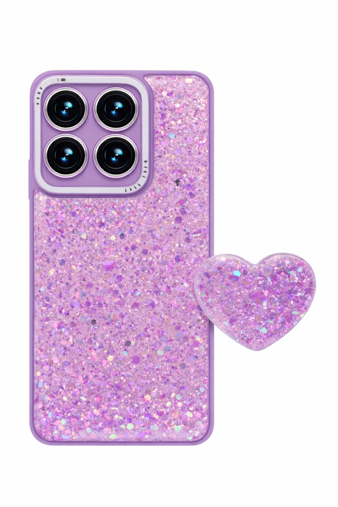 Carcasa para motorola g56 glitter brillo incluye pop socket