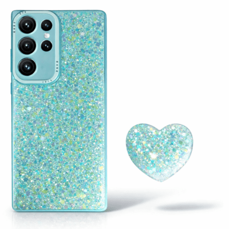 Carcasa para samsung s25 ultra glitter brillo con pop socket
