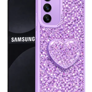 Carcasa para samsung a17 glitter brillo con pop socket