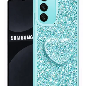 Carcasa para samsung s25 fe glitter brillo con pop socket