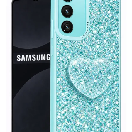 Carcasa para samsung s25 fe glitter brillo con pop socket