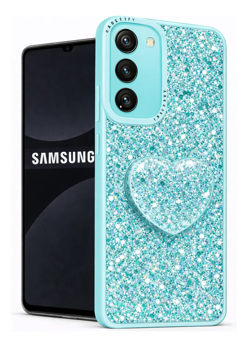 D_NQ_NP_2X_776881-MLA101693513783_122025-F Carcasa para samsung s25 fe glitter brillo con pop socket