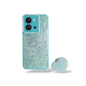 Carcasa para xiaomi redmi 15c glitter brillo incluye pop socket