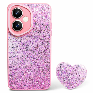 Carcasa para honor 400 glitter brillo incluye pop socket