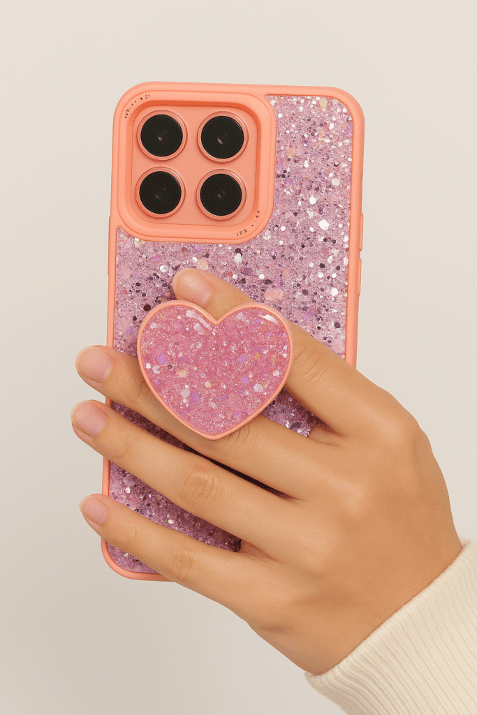 Carcasa para motorola g56 glitter brillo incluye pop socket - vista 2