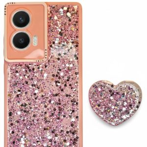 Carcasa para motorola g85 glitter brillo con pop socket - vista 2