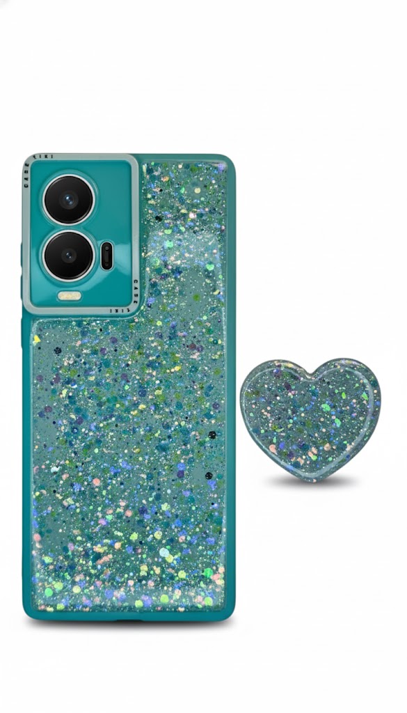 unnamed (4) Carcasa para motorola edge 50 fusion glitter brillo incluye pop socket