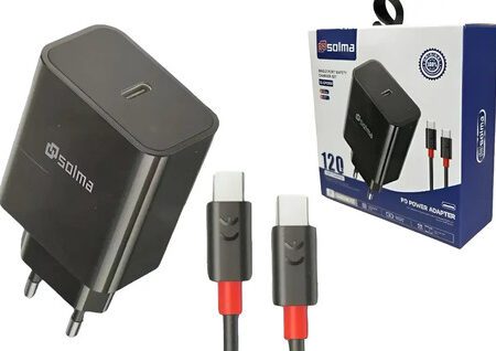 Cargador de Pared Tipo C Carga Rápida 120w Solma