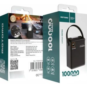 Bateria Externa Powerbank 100.000 Mah Carga Rapida Mo-153l Negro