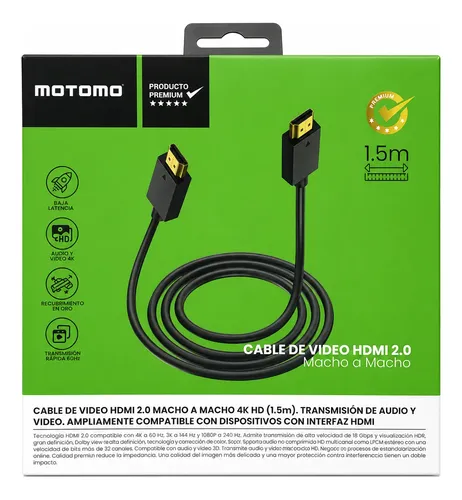 D_886259-MLC111044998339_042026-O.webp Cable Hdmi Video 2.0 Macho a Macho 1.5 Metro Motomo