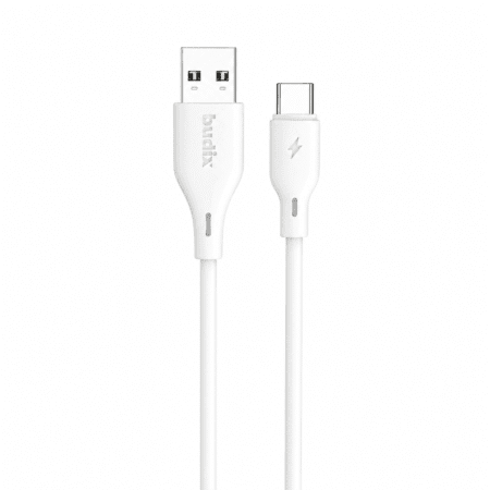 Cable Tipo C USB-A 1 Metro 2.4a Budix BD-58 Blanco