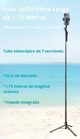 Palo Selfie Trípode Con Control Bluetooth 192cm Irm-13980