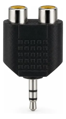 Adaptador Plug 3.5mm Estéreo A 2 Rca Hembra Audio Auxiliar
