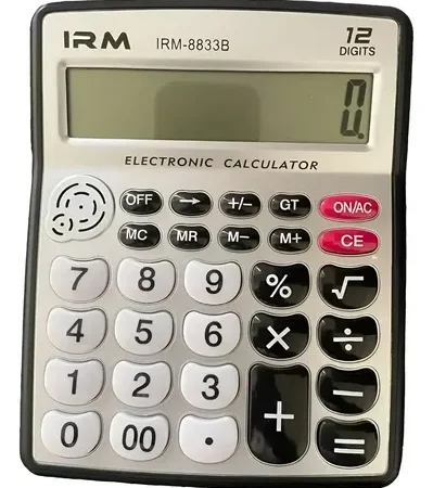 Calculadora 12 Digitos Pantalla Lcd Irm-8833b