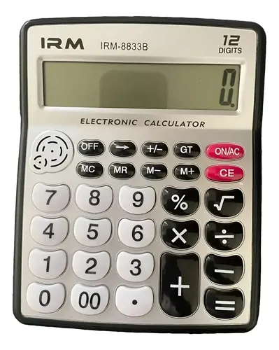 Calculadora 12 Digitos Pantalla Lcd Irm-8833b