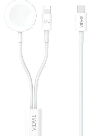 Cargador Inalambrico Para Lightning Y Reloj Vidvie Wlc1420